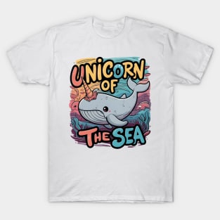 "Whimsical Waves: Narwhal Delight" T-Shirt